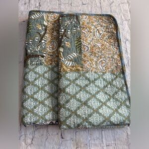 HONEILIFE 100% COTTON BLUE MULTI PILLOW SHAMS (2) FLORAL QUEEN SIZE